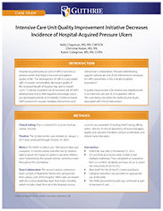 Intensive Care Unit Quality Improvement Initiative Decreases Incidence of Hospital-Acquired Pressure Ulcers